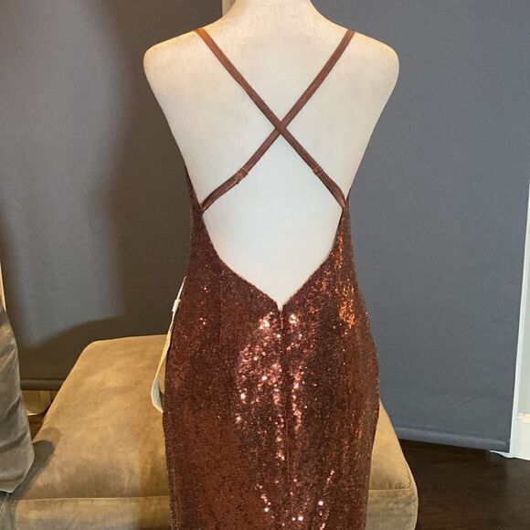 Women’s Gorgeous Fully Sequined Prom Party Dress Mermaid Fit & Train Size 4 NWT - Picture 6 of 11